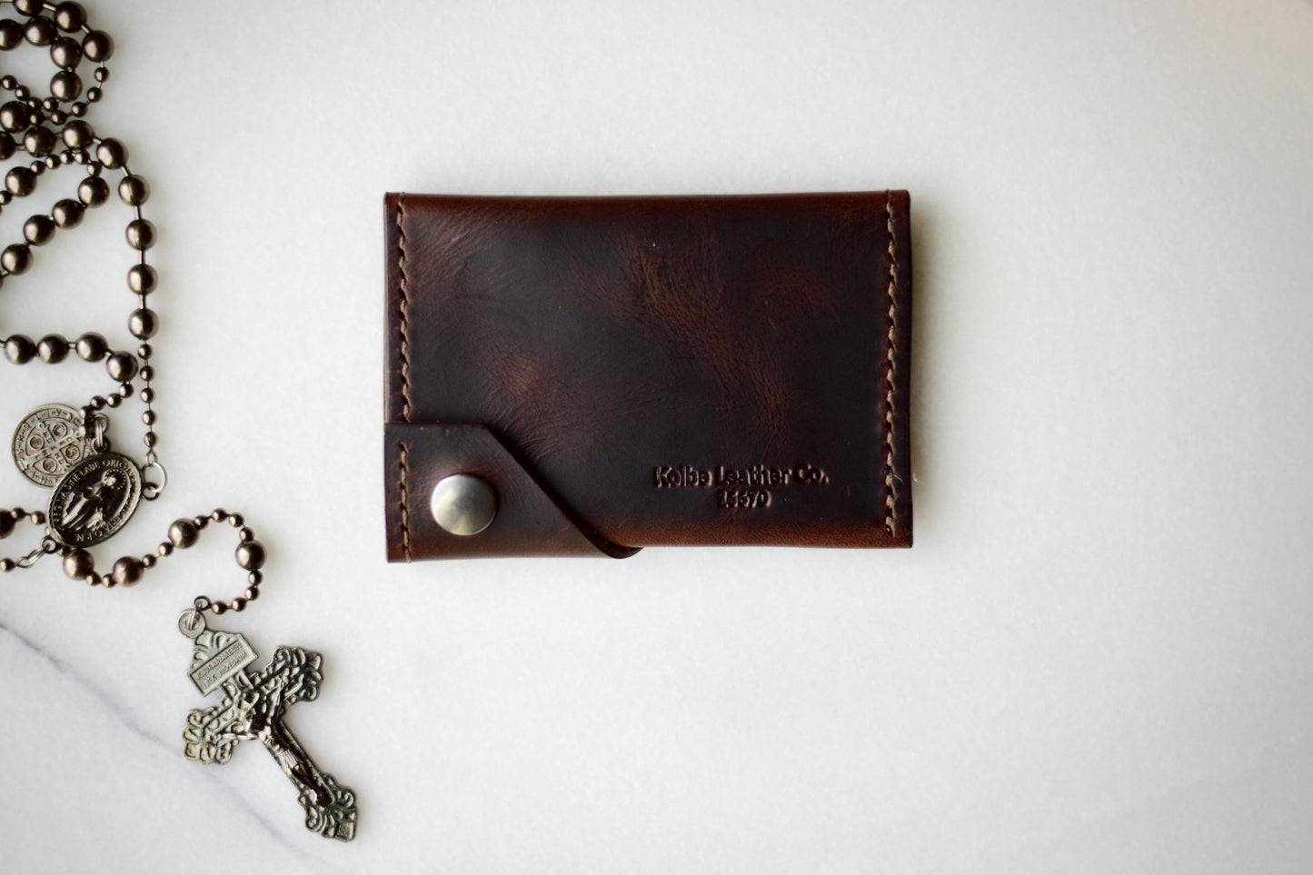 Signature Kolbe Rosary Case in Espresso