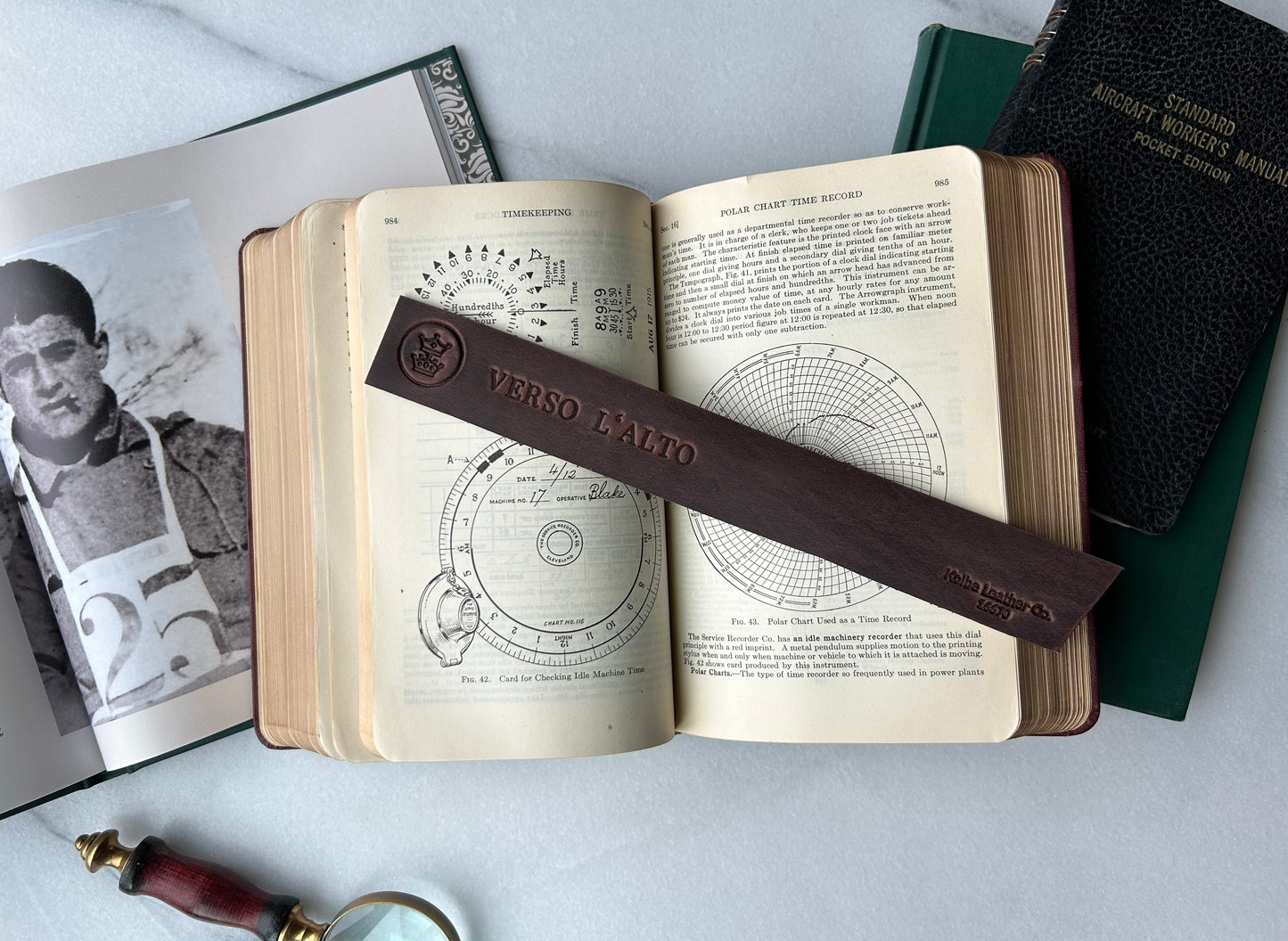 Leather "Verso L' Alto" Bookmark