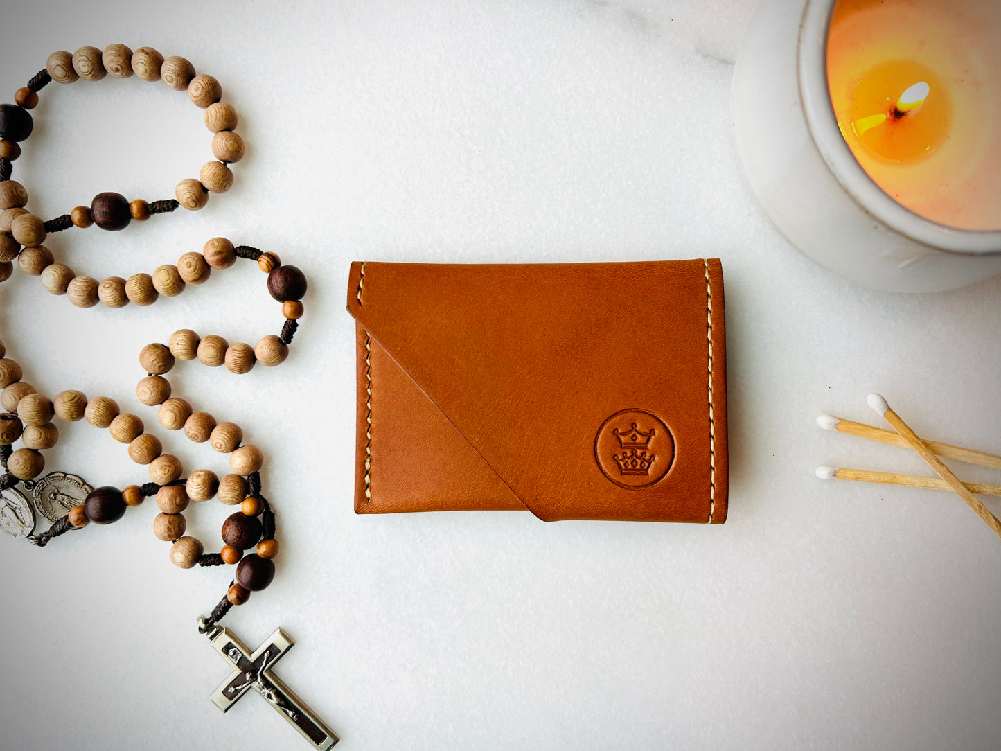 Signature Kolbe Rosary Case in Cappuccino